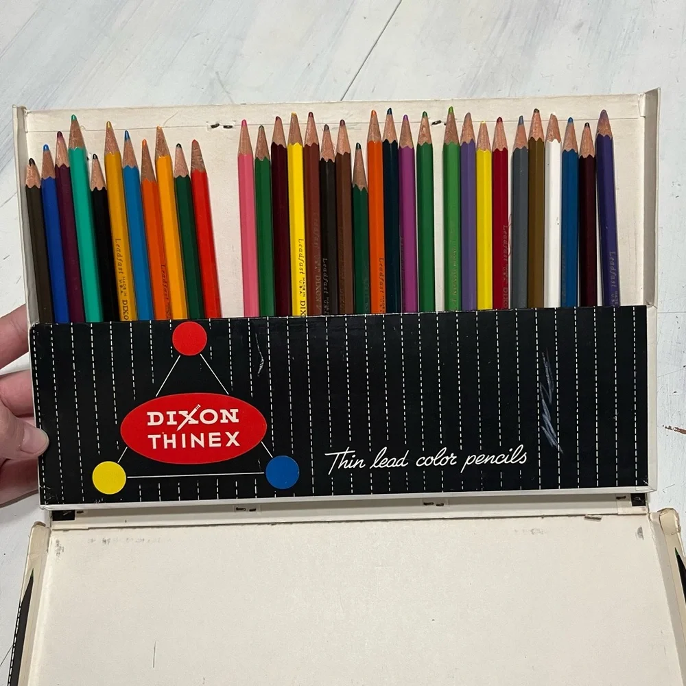Vintage Dixon Thinex Thin Lead Colored Pencils Waterproof